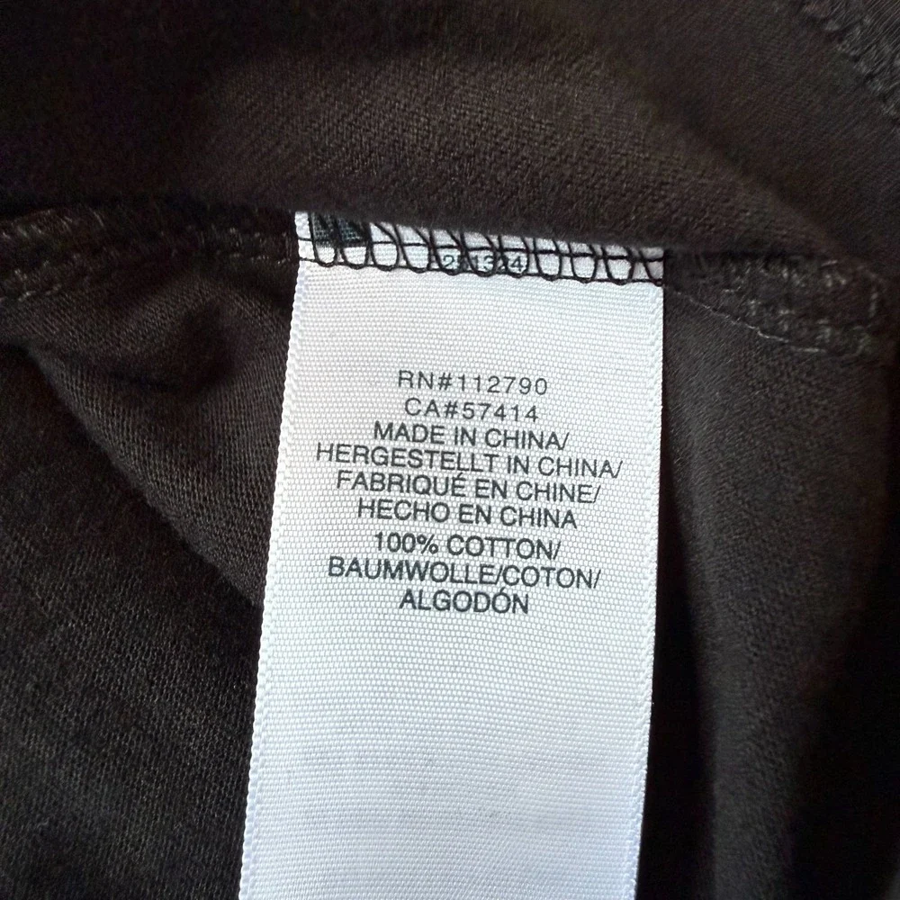 Mens True Religion Jet Black Relaxed Multi-Print Tee XL  World Tour Logo Size XL